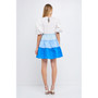 Women's Colorblock Multi Tiered Ruffled Mini Dress