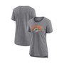 Women's Branded Heathered Gray Miami Dolphins Drop Back Modern T-shirt