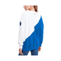 Women's Blue, White Dallas Mavericks Ariel Pullover Sweatshirt