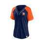 Women's Branded Navy Detroit Tigers Bunt Raglan V-Neck T-shirt