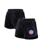Women's Black Chicago Cubs Classic Velour Lounge Shorts