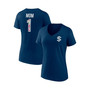 Women's Branded Deep Sea Blue Seattle Kraken Team Mother's Day V-Neck T-shirt