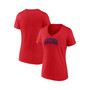 Women's Branded Red Arizona Wildcats Basic Arch V-Neck T-shirt