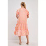 Women's Gingham Check Midi Dress