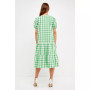 Women's Gingham Check Midi Dress