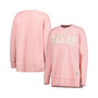 Women's Pink Texas Longhorns La Jolla Fleece Pullover Sweatshirt