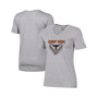 Women's Heathered Gray Texas Longhorns Runnin' Horns V-Neck T-shirt