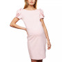 Maternity Short Sleeve Ruffled Shift Dress