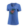 Women's Heathered Royal Florida Gators Vault Tri-Blend V-Neck T-shirt