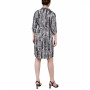 Petite 3/4-Sleeve Printed Shirt Dress