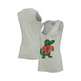 Women's Heathered Gray Florida Gators Relaxed Henley Tri-Blend V-Neck Tank Top