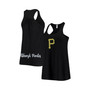 Women's Black Pittsburgh Pirates Front and Back Tank Top