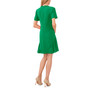 Women's Short Sleeve A-Line Ruffled Neck Dress