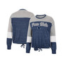 Women's Navy Penn State Nittany Lions Joanna Tie Front Long Sleeve T-shirt