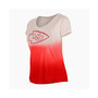 Women's Red Kansas City Chiefs Dip Dye V-Neck T-shirt