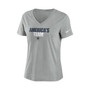 Women's Heathered Gray Dallas Cowboys Local Impact Tri-Blend V-Neck T-Shirt