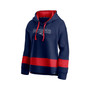 Women's Branded Navy and Red New England Patriots Colors of Pride Colorblock Pullover Hoodie
