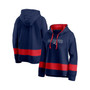Women's Branded Navy and Red New England Patriots Colors of Pride Colorblock Pullover Hoodie