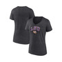 Women's Branded Heather Charcoal LSU Tigers Evergreen Campus V-Neck T-shirt