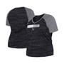 Women's Black Chicago White Sox Plus Size Space Dye Raglan V-Neck T-shirt