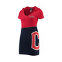 Women's Red and Navy Cleveland Guardians Hoodie Dress