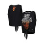 Women's Black San Francisco Giants Twisted Tie Front Tank Top