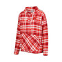 Women's Red Wisconsin Badgers Mainstay Plaid Pullover Hoodie