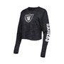 Women's Black Las Vegas Raiders Crop Long Sleeve T-shirt