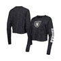 Women's Black Las Vegas Raiders Crop Long Sleeve T-shirt