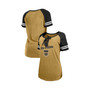 Women's Gold, Black New Orleans Saints Legacy Lace-Up Raglan T-shirt