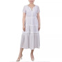 Petite Short Sleeve Tiered Midi Dress