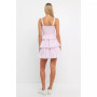 Women's Ruffle tiered Mini Dress with Ties
