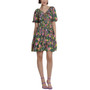 Women's Floral-Printed V-Neck Mini Dress