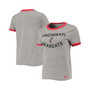 Women's Heathered Gray Cincinnati Bearcats Siro Slub Tri-Blend Ringer T-shirt