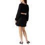 Women's Crewneck Long-Sleeve Cutout Dress