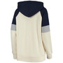 Women's Cream-Navy New York Yankees Shutout Raglan Pullover Hoodie
