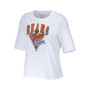 Women's White Chicago Bears Boxy Floral Cropped T-shirt