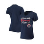 Women's Navy Washington Wizards Power Forward Foil V-Neck T-shirt