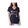 Women's Navy Washington Wizards Power Forward Foil V-Neck T-shirt