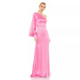 Women's Ieena One Shoulder Bishop Sleeve Trumpet Gown