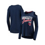 Women's Navy Minnesota Twins Crackerjack Cold Shoulder Long Sleeve T-shirt