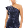 Women's Ieena Sequined Flutter One Shoulder Fitted Slit Dress