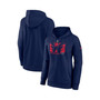 Women's Branded Navy Washington Capitals Authentic Pro Core Collection Secondary Logo V-Neck Pullover Hoodie