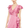 Women's Ieena Flutter Sleeve Cut Out Asymmetrical Ruffled Gown