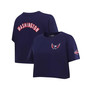 Women's Navy Washington Capitals Classic Boxy Cropped T-shirt