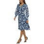 Women's Printed Surplice Button Wrap Dress
