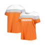 Women's Texas Orange Texas Longhorns Plus Size Split Body T-shirt