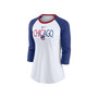 Chicago Cubs Women's Color Split Tri-Blend Raglan Shirt