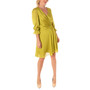 Women's Shadow Stripe Faux-Wrap Dress
