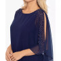 Studded Split-Sleeve Dress